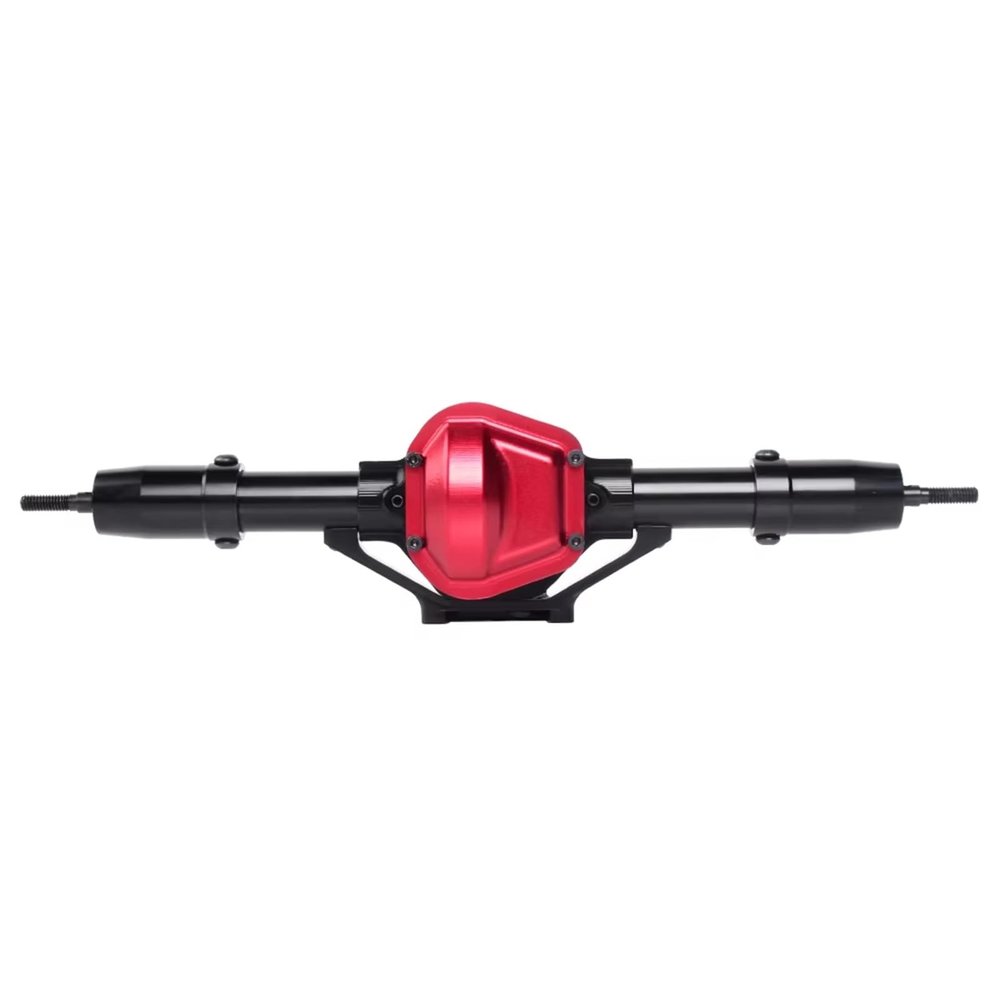 Compatible with Axial for SCX10 1:10 RC for Rock Crawler Car Metal Front Rear Axle Upgrade Parts Accessories RC Front Rear Axle(Black,Rear)