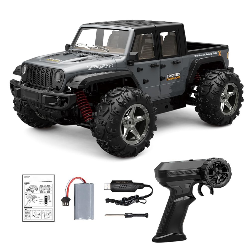 1:20 Scale 4WD Off-Road RC Car C8819 35km/h High Speed Remote Control Truck with Proportional Steering Grey