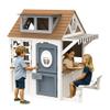 Albott Kids Outdoor Wooden Playhouse with Kitchen Set, Chalkboard, Durable Fir Wood Construction with Waterproof Roof & Rust-Resistant Hinges, Pretend Playhouse for 38 Years Old Boys & Girls view 1