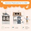 Albott Kids Outdoor Wooden Playhouse with Kitchen Set, Chalkboard, Durable Fir Wood Construction with Waterproof Roof & Rust-Resistant Hinges, Pretend Playhouse for 38 Years Old Boys & Girls view 2