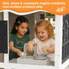 Albott Kids Outdoor Wooden Playhouse with Kitchen Set, Chalkboard, Durable Fir Wood Construction with Waterproof Roof & Rust-Resistant Hinges, Pretend Playhouse for 38 Years Old Boys & Girls view 3