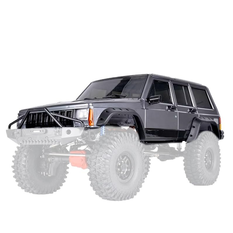 1/10 RC Crawler Hard Body Shell Kit - 313mm Wheelbase Cherokee Body for Axial SCX10, SCX10 II 90046, 90047 & TRX4 Kits (Grey)