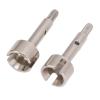 2pcs RC Rear Wheel Axle Cups for WLTOYS 124008 124010 Remote Control Car Metal Wheel Stub Axle Shafts view 1