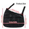 2PCS Universal Side Sling Stroller Cargo Net,Portable Storage Mesh Bag,Stroller Storage Organizer Bag,Non-Slip and Adjustable Straps Side Sling Mesh Organizer(Black) view 2