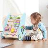 Wooden Baby Walker,Adjustable Speed Push Walker with Wheels and Learning Activity Center,Montessori Walker for Babies 12 Months,Baby Walker Push Toys for Baby Boys and Girls Gifts (Blue) view 3