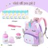 10 Pcs Reborn Baby Doll Diaper Bag Care and Feeding Set for 17-24 inches Reborn Dolls Newborn Baby Accessories with Unicorn Backpack Diapers Pacifier Bottle Comb view 2