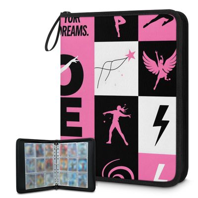 Cmizedevise Dance Recital 9 Pocket Trading Card Binder, Dance Theme Card Binder Holder Fits 900 Cards With 50 Sleeves, Portable Collection Card Ablum for TCG, Sports Cards