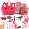 Pretend Play Makeup for Toddlers 3-5, Kids Purses for Little Girls Age 4-6, Toddler Girl Purse with Accessories for 3 4 5 6 Year Old, Fake Makeup Set for Kids Make Up Toy view 1