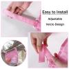 2PCS Universal Side Sling Stroller Cargo Net,Portable Storage Mesh Bag,Stroller Storage Organizer Bag,Non-Slip and Adjustable Straps Side Sling Mesh Organizer(Pink) view 4