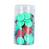 100 Pieces Two Color Counters for Math Practice, Bingo Chips Math Counters for Kids Classroom Learning Games with Storage Bucket- Red Green view 1