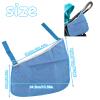 2 Pack Universal Side Sling Stroller Organizer with Mesh Cargo Net,Adjustable and Non-Slip Stroller Storage Bags, Portable Side Sling Stroller Cargo Net for Baby Accessories(Blue) view 2