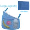 2 Pack Universal Side Sling Stroller Organizer with Mesh Cargo Net,Adjustable and Non-Slip Stroller Storage Bags, Portable Side Sling Stroller Cargo Net for Baby Accessories(Blue) view 3
