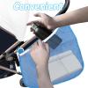 2 Pack Universal Side Sling Stroller Organizer with Mesh Cargo Net,Adjustable and Non-Slip Stroller Storage Bags, Portable Side Sling Stroller Cargo Net for Baby Accessories(Blue) view 4