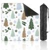 Mahjong Mat 31.5" x 31.5" Seamless Snowflake Holly Leaves Winter Colors Non-Slip Noise Reduction Mahjong Tiles Table Cover for Dominoes Poker Card Board and Tile Games view 1