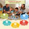 2-Player Whack Game Mole - Toys for Age 3-12 Kids,2 Hammers,3 Modes with Sound & Light,Safe Educational Pounding Toy,Christmas Birthday Gift for 3 4 5 6+ Year Old Boys Girls,Gray view 3