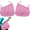 2 Pack Universal Side Sling Stroller Organizer with Mesh Cargo Net,Adjustable and Non-Slip Stroller Storage Bags, Portable Side Sling Stroller Cargo Net for Baby Accessories(Pink) view 1