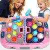 2-Player Whack Game Mole - Toys for Age 3-12 Kids,2 Hammers,3 Modes with Sound & Light,Safe Educational Pounding Toy,Birthday for 3 4 5 6+ Year Old Boys Girls,Pink view 1