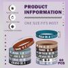 60Pcs Bible Verses Silicone Motivational Wristbands - Bulk Scripture Quote Rubber Wristbands Christian Bracelets Rubber Bracelets Sobriety Gifts for Easter Carnival Party Favors Men and Women view 2