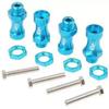 12mm to 17mm Wheel Hex Adapters for 1/10 to 1/8 RC Car Tire Upgrade - 4pcs Set (Sky Blue) view 1