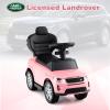 OLAKIDS Push Car for Toddlers, 3 in 1 Licensed Landrover Baby Ride on Toy with Parent Control Handle Safe Guardrails, Kids Sliding Walker with Under Seat Storage Horn for Boys Girls (Pinkish) view 3