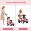 OLAKIDS Push Car for Toddlers, 3 in 1 Licensed Landrover Baby Ride on Toy with Parent Control Handle Safe Guardrails, Kids Sliding Walker with Under Seat Storage Horn for Boys Girls (Pinkish) view 4