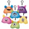 3.5 Inch Monster Plush Clip-On, Assorted Styles - 12 Count view 1