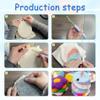 Punch Needle Kit for Beginners Adults Kids Easy Punch Needle Embroidery Kit Tool Threader Fabric Hoop Yarn Rug Tufting Coaster Art and Crafts 6Pcs E (6) view 4