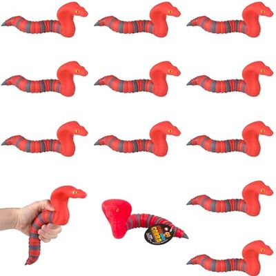 8 Inch Wiggle Sensory King Cobra  12 Count Display