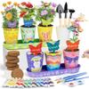 RGBDOT Kids Gardening Kit with Paintable Ceramic Flower Pots - DIY Arts and Crafts Gifts for Girls Ages 6-10 - Fun Indoor Activity Toys & Christmas Birthday Gift for Kids Home Decor (6-Set) view 1