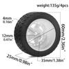 1/14 RC On-Road Drift Wheel Tires 2.36in OD Tamiya M-Chassis Tread Tyres w/Foam 12mm Hex Fit for Tamiya M08/05/06 MF-01X 1/14 Hyper 14303 14304 14210 (White 2) view 2