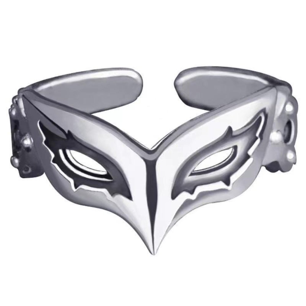 bonhams Persona 5 P5 Joker Persona Anime Ring S925 Sterling Silver Adjustable Rings Cosplay Jewelry Props Doujin Fan Gifts for Men and Women