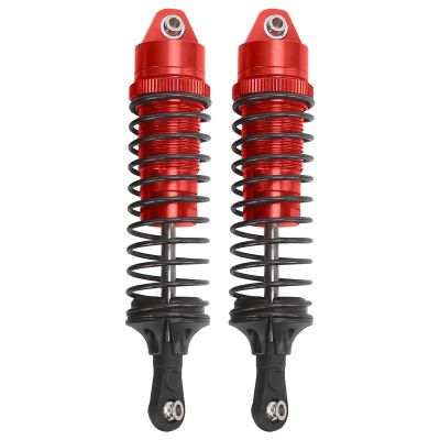 Domary 2Pcs 115mm RC Metal SLASH 2WD Upgrade Parts (Red)