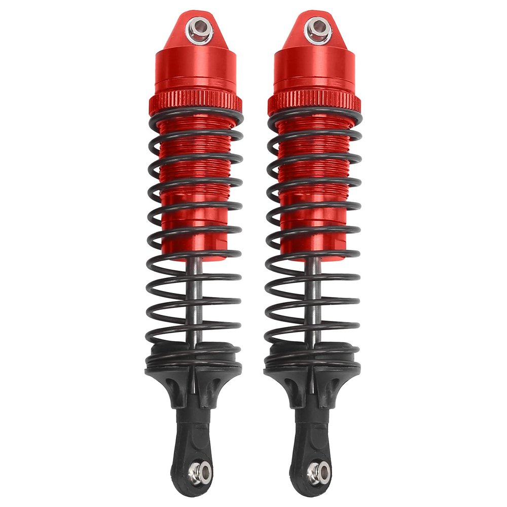 Domary 2Pcs 115mm RC Metal SLASH 2WD Upgrade Parts (Red)