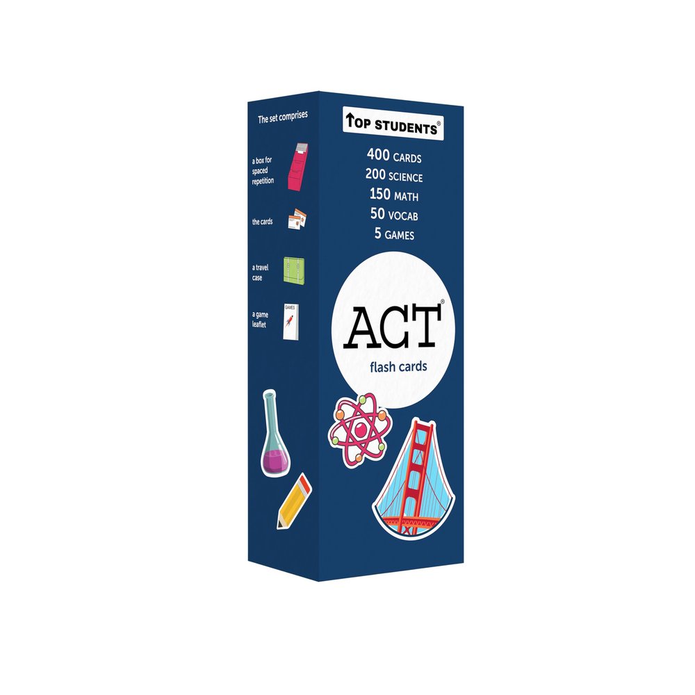 ACT Flash Cards 2026-2027 | 400 ACT Math + Science Flash Cards | Vocab Cards | Prep Cards | Board Games | Test Prep Flashcards | ACT Study Kit for Classroom and Home