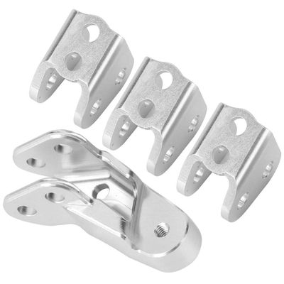 Aluminum Alloy Link Mount Set RC Accessory Part Fit Redcat Scout II Gen8 RC Car Silver Black Titanium Color 4PCS 1/10 RC Car (Silver)