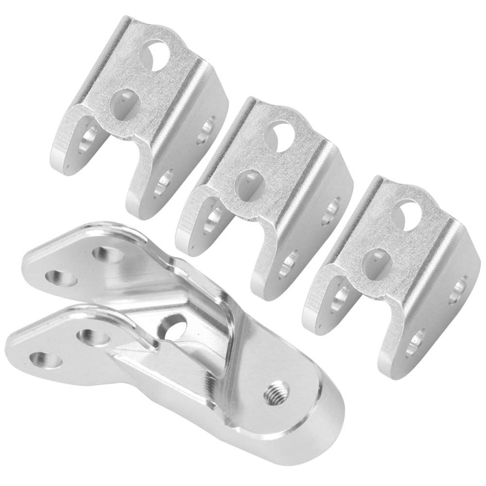 Aluminum Alloy Link Mount Set RC Accessory Part Fit Redcat Scout II Gen8 RC Car Silver Black Titanium Color 4PCS 1/10 RC Car (Silver)