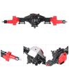 Aluminum Alloy Steel Axle Upgrade Parts Accessory Fit for SCX10 1/10 RC Car Model Front Rear Axle RC Car Axle Black Red Color Durable Off Road Performance (Backbridge) view 2