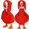 7 Inch Desk Goose Outfits,Mini Porch Goose Red Hoodies, Tabletop Goose Halloween Costume,Magnetic Goose Statue Key Holder Clothes for Table Decoration view 2