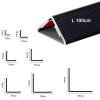 100cm Aluminium Alloy Stair Nosing Protector, Floor Transition Strip - for Step Edge Protector, Stair Edging, Transition Strip, Metal Corner Trim(Brown,15mm) view 2