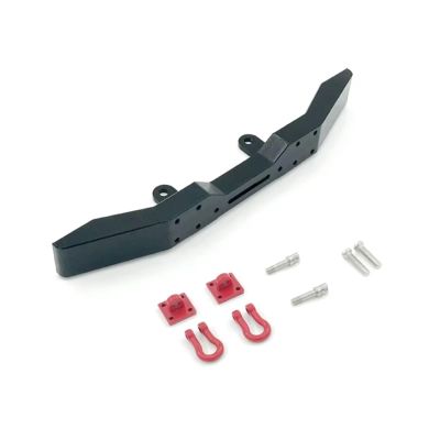 RC Accessories For WPL B14 B36 Q60 Q61 4WD 6WD 1/16 RC Car Metal Front Bumper With Tow Hook Military Truck Upgrade Parts Accessories(Black)
