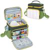 LoDrid Carrying Case Compatible with Little Tikes Story Dream Machine Books Starter Set, Lightweight Fluffy Travel Storage Bag with Multiple Pockets for Projector, Storybook/Character, Green, Bag Only view 1