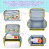 LoDrid Carrying Case Compatible with Little Tikes Story Dream Machine Books Starter Set, Lightweight Fluffy Travel Storage Bag with Multiple Pockets for Projector, Storybook/Character, Green, Bag Only view 2
