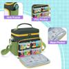 LoDrid Carrying Case Compatible with Little Tikes Story Dream Machine Books Starter Set, Lightweight Fluffy Travel Storage Bag with Multiple Pockets for Projector, Storybook/Character, Green, Bag Only view 3