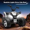 24V Ride on Toys for Big Kids, 4-Wheeler Quad ATV Play Car w/3.7MPH Max Speed, LED Lights, Bluetooth, Music, 2 Seater Ride on Car for Kids, Electric Cars for Children 3-8 (White) view 2