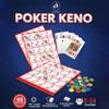 GrandSail Poker Keno Game Set with Cards and Chips,24 Two-Sided Boards, 500+ Chips,2 Deck of Waterproof Poker Cards,Poker Bingo Set Keno Board Game for Gathering Activity Family Casino Night view 1