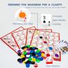 GrandSail Poker Keno Game Set with Cards and Chips,24 Two-Sided Boards, 500+ Chips,2 Deck of Waterproof Poker Cards,Poker Bingo Set Keno Board Game for Gathering Activity Family Casino Night view 4