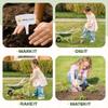 ROBUD Kids Wheelbarrow with Gardening Tools Set, Educational Kids Gardening Set with Kid Wheelbarrow, Toddler Gardening Set, Watering Can, Plant Labels, for Ages 3+ Boys Girls(Green) view 4