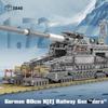 BAOMAHORSE Military Building Sets,Create a 1/72 Scale WW2 German Heavy Gustav Dora Cannon Toy,3846 Pieces Railway Gun Building Blocks,Collectible Gift for Military Enthusiasts and Adults 10005 view 2