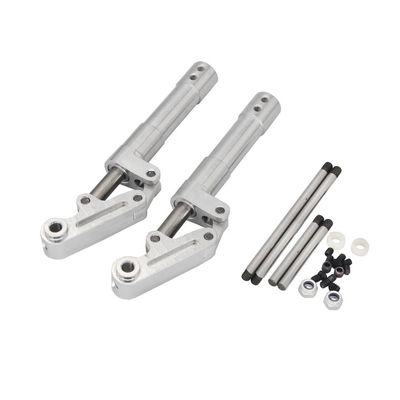 1 Pair RC Aircraft Damping Landing Gear, 85-185mm Aluminum Alloy Shock Absorbing Tripod, 4/5mm Hole for 3-6kg EDF Model(D4.0- H95mm)