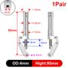 1 Pair RC Aircraft Damping Landing Gear, 85-185mm Aluminum Alloy Shock Absorbing Tripod, 4/5mm Hole for 3-6kg EDF Model(D4.0- H95mm) view 2